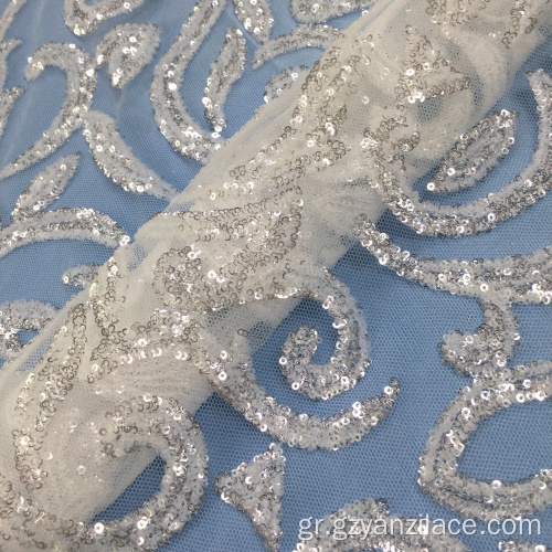 Κρύσταλλο Sequin γυαλιστερό κορδόνι Lace Fabric